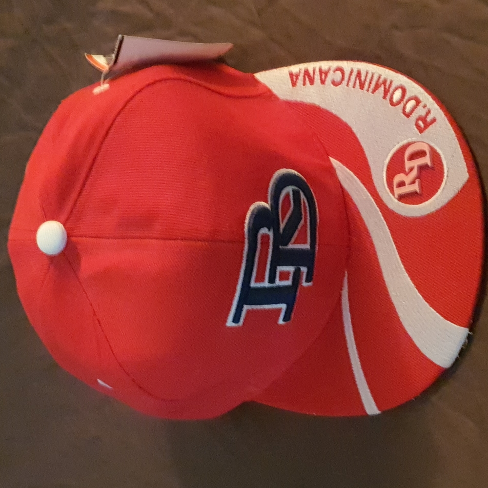 Red R.Dominicana hat from Dominican Republic